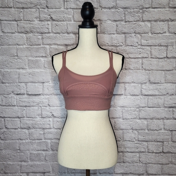 Lululemon Sports Bra Nulu And Mesh Yoga Bra Spiced Chai Strappy Back Size 6 - Picture 2 of 8